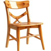 Classic wooden chair with a sturdy frame symbolizing simplicity durability craftsmanship and timeless furniture elegance png