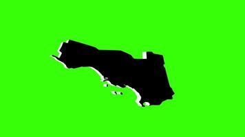 green screen 3d map of Sint Nicolaas in Aruba video