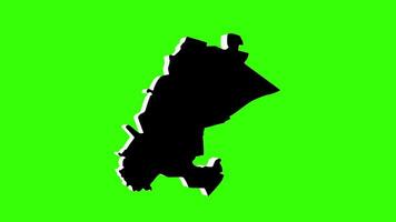 green screen 3d map of Ta'if in Saudi Arabia video