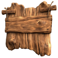 Rustic wooden signboard with nails and planks symbolizing direction craftsmanship decoration and the charm of vintage aesthetics png