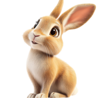 Adorable brown rabbit sitting gracefully symbolizing innocence gentleness curiosity and the charm of small furry animals png