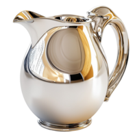 Luxurious white ceramic pitcher golden accents symbolizing elegance sophistication beauty the timeless charm of tableware png