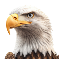 Majestic bald eagle piercing eyes sharp beak displaying strength power in nature graphy png
