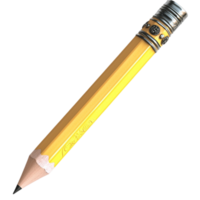 Classic yellow pencil sharpened tip pink eraser designed for precise writing sketching istic creativity png
