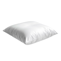 Soft fluffy white pillow smooth fabric surface creating a cozy comfortable bedroom essential png