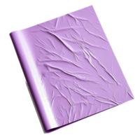 Stylish lavendercolored leather notebook embossed texture creating a sophisticated elegant stationery essential png