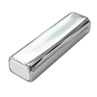 Shiny silver ingot bar a smooth reflective surface creating a modern valuable metallic asset representation png