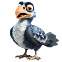 Cartoon seagull exaggerated features an amusing expression making a funny nauticalinspired character png