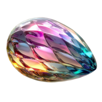 Shiny multicolored gemstone with a faceted surface reflecting light beautifully symbolizing elegance luxury andistic beauty png