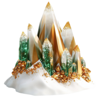 Stunning crystal mountain lscape decoration symbolizingistic beauty elegance serene natural scenery effortlessly png