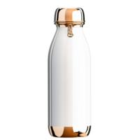 Modern insulated water bottle with gold accents providing style functionality and temperature control hydration png