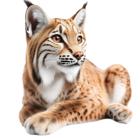 Graceful lynx with piercing eyes and soft fur embodying the elegance and strength of the wild png