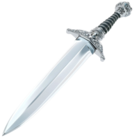 Sharp silver dagger with intricate details symbolizing strength power protection and the allure of medieval weaponry craftsmanship png