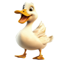 Happy yellow duck with a cheerful expression symbolizing innocence playfulness joy and the charm of cute animals png