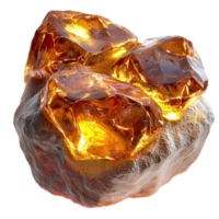 Glowing molten lava rock with fiery texture symbolizing strength transformation power and the raw energy of natures elements png