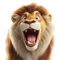 Majestic roaring lion with a fierce expression symbolizing strength courage leadership and the powerful energy of wild nature png