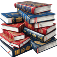 Stack of colorful hardcover books arranged neatly symbolizing knowledge education wisdom and the timeless charm of literary treasures png
