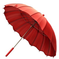 Classic red umbrella with an elegant curve symbolizing rain protection style functionality and the beauty of simple accessories png