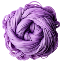 Skein of thick purple yarn with a soft texture symbolizing creativity craftsmanship warmth and the cozy beauty of handmade textiles png