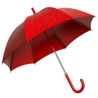 Classic red umbrella with a curved handle symbolizing protection elegance style and the practical charm of rainyday essentials png