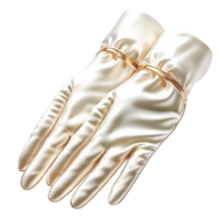 Elegant white gloves with intricate embroidery symbolizing sophistication refinement fashion and the graceful charm of vintage attire png
