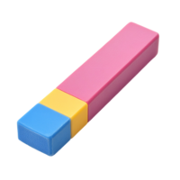 Pink Eraser Isolated on White Background, High Resolution Image png