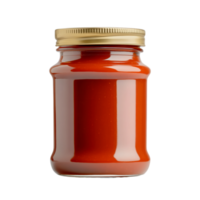 Empty Tomato Sauce Jar Mockup, White Background, Isolated, Product Packaging, Design Template png