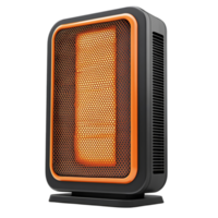 Contemporary electric heater with a clean design for digital and promotional use, isolated on transparent background png
