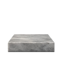 Concrete display platform on black backdropisolated on transparent background png