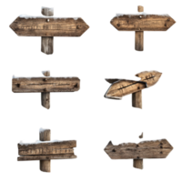 Rustic wooden signs with snow on black backdropisolated on transparent background png