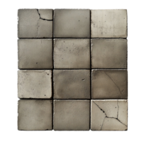 Concrete blocks wall texture background surfaceisolated on transparent background png
