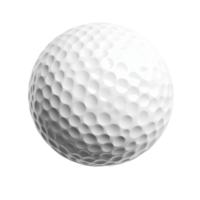 White golf ball with detailed dimple texture isolated on transparent background png