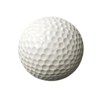 Isolated white golf ball on a black backdropisolated on transparent background png