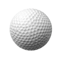 White golf ball with textured dimple pattern isolated on transparent background png
