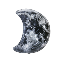Crescent moon celestial body lunar surface craters space isolated on transparent background png
