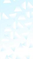 Animation of gradient light blue clean vertical background with triangular geometric ornament. Motion graphics. Suitable for wallpapers, presentations, web, etc. video