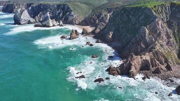 Awe Cabo da Roca Skyline at Sintra in District of Lisbon Portugal . Water Vacations. video