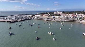 Above view of Cascais Skyline at Cascais in District of Lisbon Portugal . Marina Tropical. video