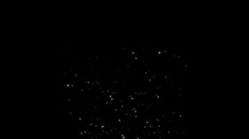 Twinkling stars floating in the dark space creating a sparkling effect. Light concept video