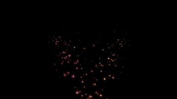Glittering stars floating in dark space with sparkling effect. Light concept video