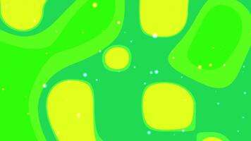Vibrant Organic Fluid Shapes Background - Neon Green and Yellow Abstract Motion Texture for Sci-Fi and Futuristic Design video