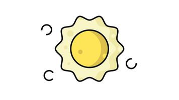 Depiction of a fried egg animation design video