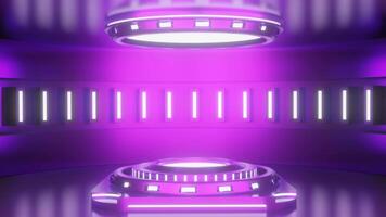 Pink futuristic and glow luxury podium pedestal product display background 3d renderin video