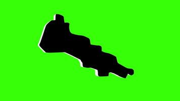 green screen 3d map of Soldeu in andorra video