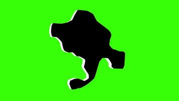 green screen 3d map of Arans in andorra video