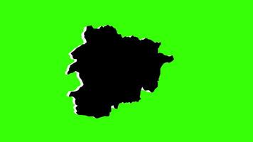 green screen 3d map of Nagol in Andorra video