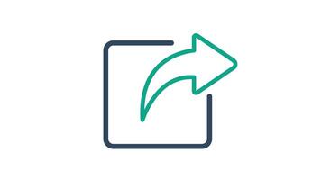 Share animated icon. animated icon related to digital marketing, business. suitable for user interface, provide visual feedback and more. alpha channel. transparent background video
