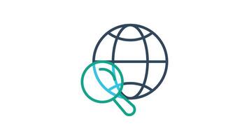 Research animated icon. animated icon related to digital marketing, business. suitable for user interface, provide visual feedback and more. alpha channel. transparent background video