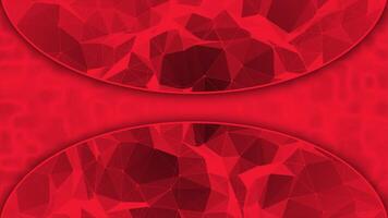 Red color moving mosaic tile pattern with 3d space modern design loop able geometrical background video