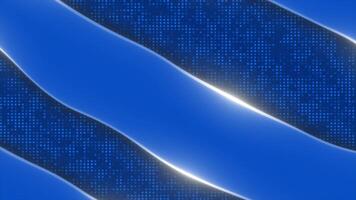 Royal blue wiggling paper cut out with glowing square shapes modern design loop able geometrical background video